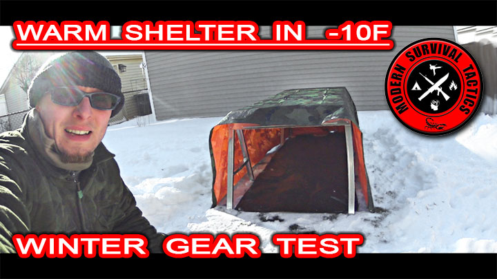 Warm winter shelter in -10F / GEAR TEST - NO HEATING