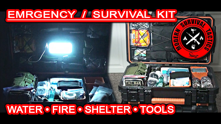 Emergency Survival Kit / WATER, FIRE, SHELTER & TOOLS